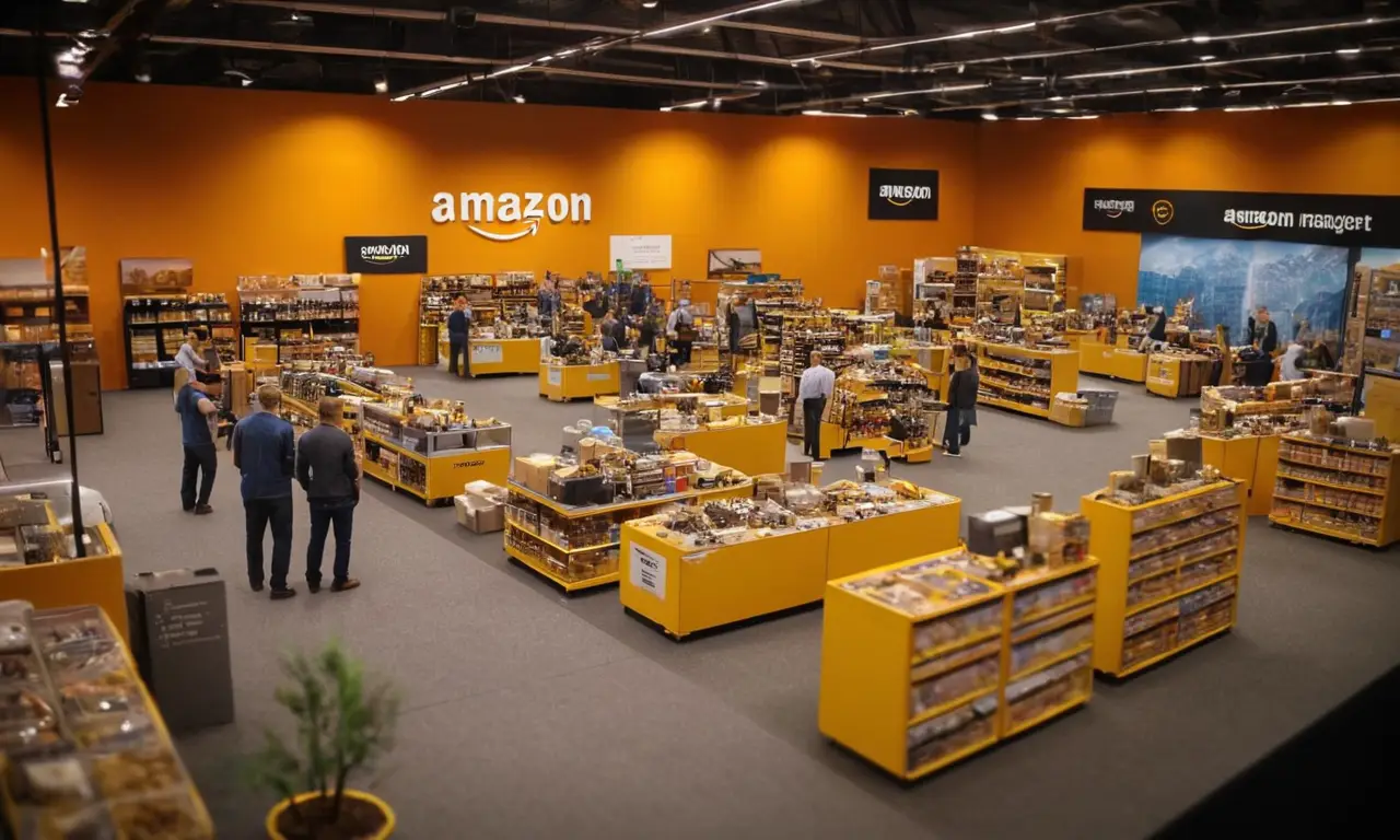 Muestra un gerente de Amazon aconsejando en marketing de marca para el éxito