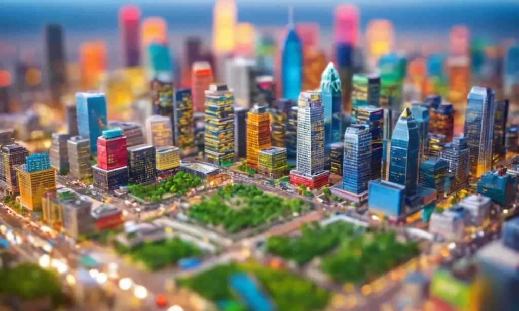 Ciudad digital brillante y dinámica