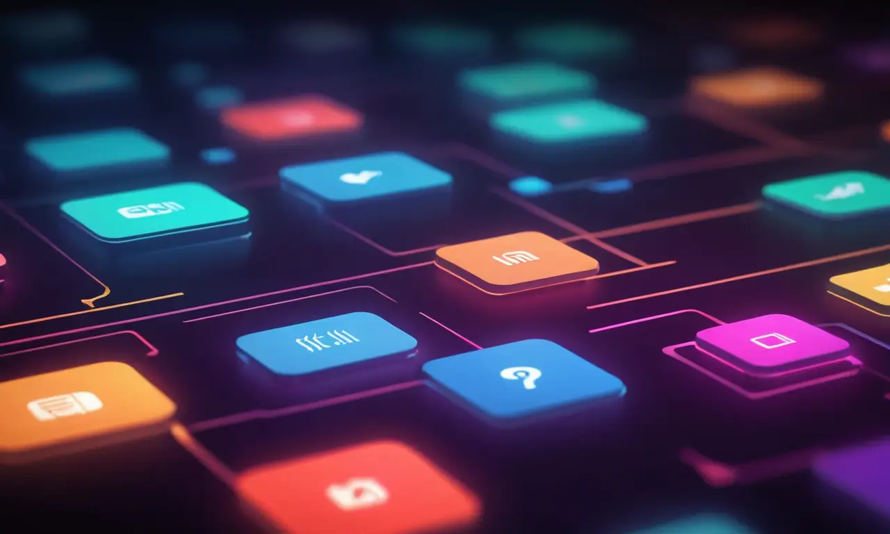 Interfaz futurista y dinámica