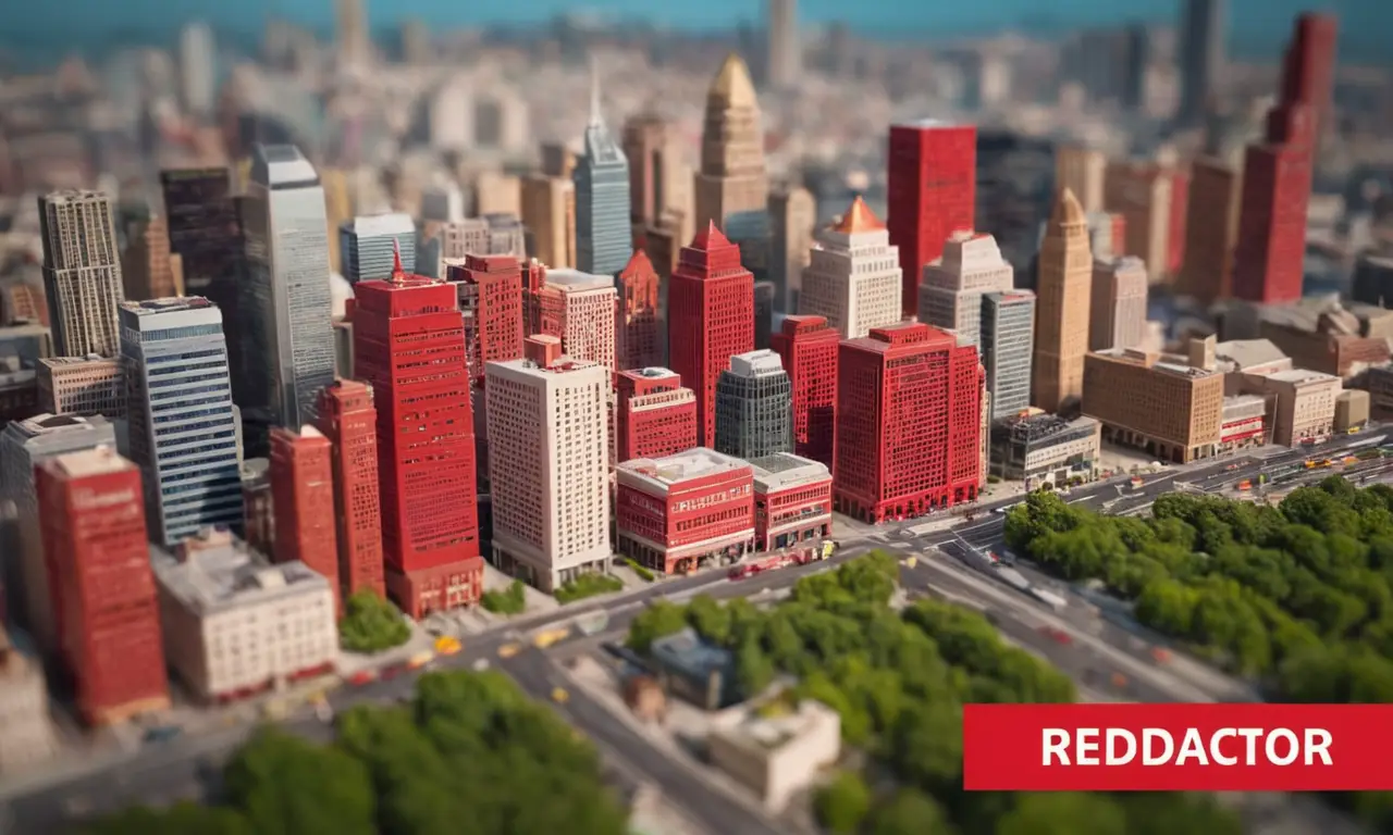 Texto rojo audaz presenta una guía inspiradora para el redactor freelance