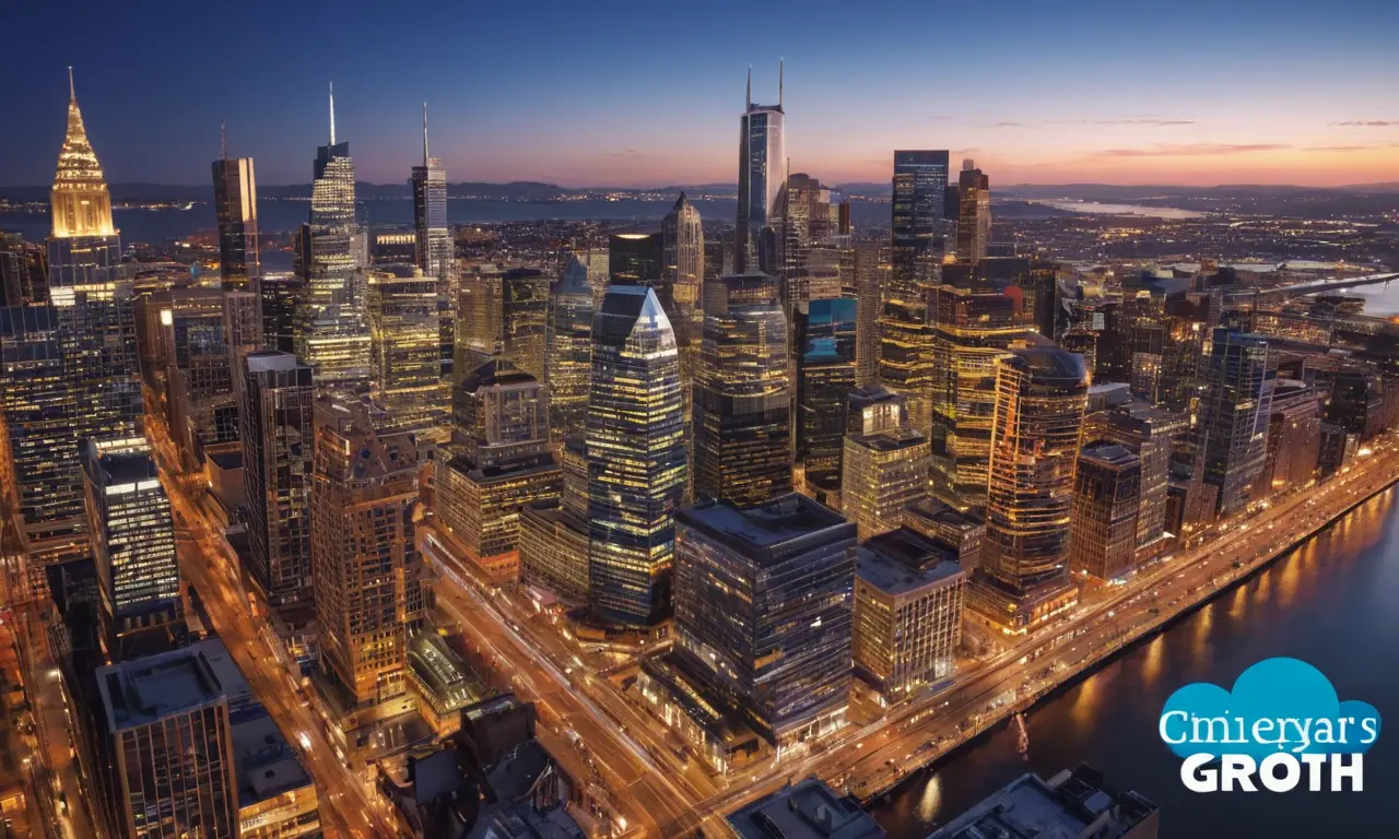 El papel tapiz muestra una ciudad vibrante para atraer clientes