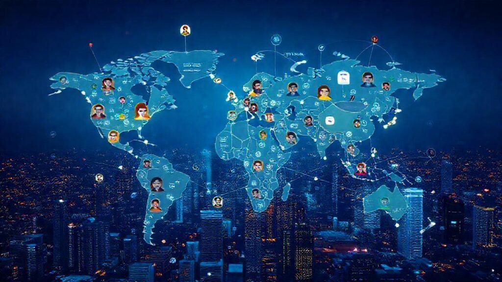 Un mapa global digitalmente conectado