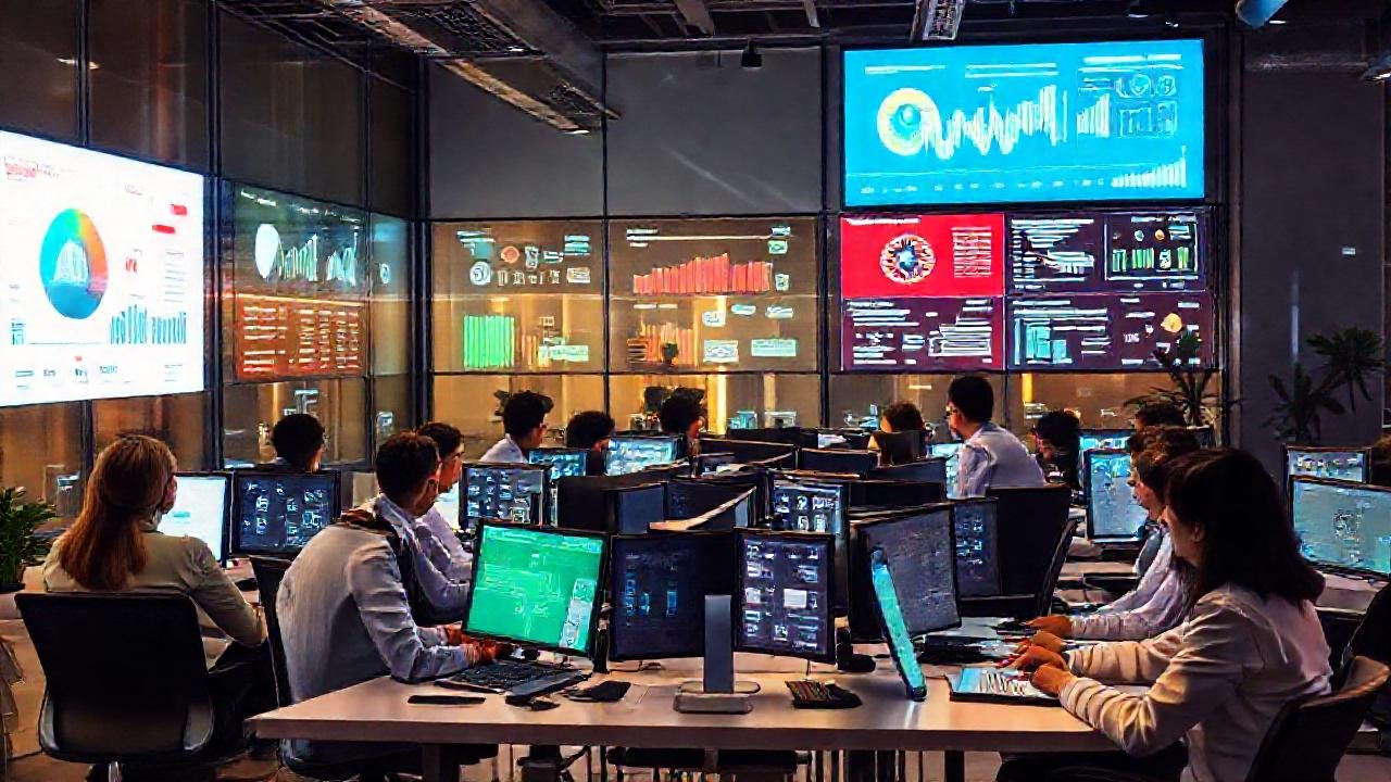 Oficina moderna, profesional y dinámica