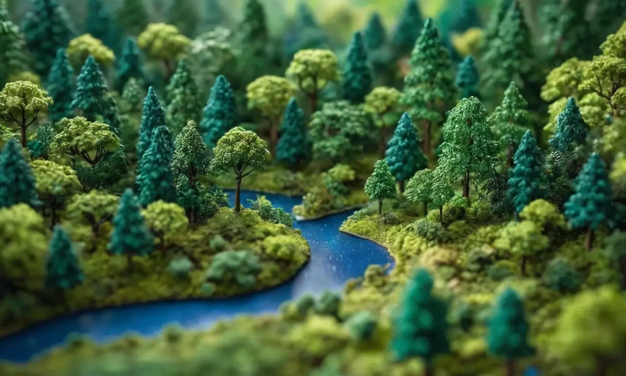 Papel pintado muestra un bosque exuberante y sostenible
