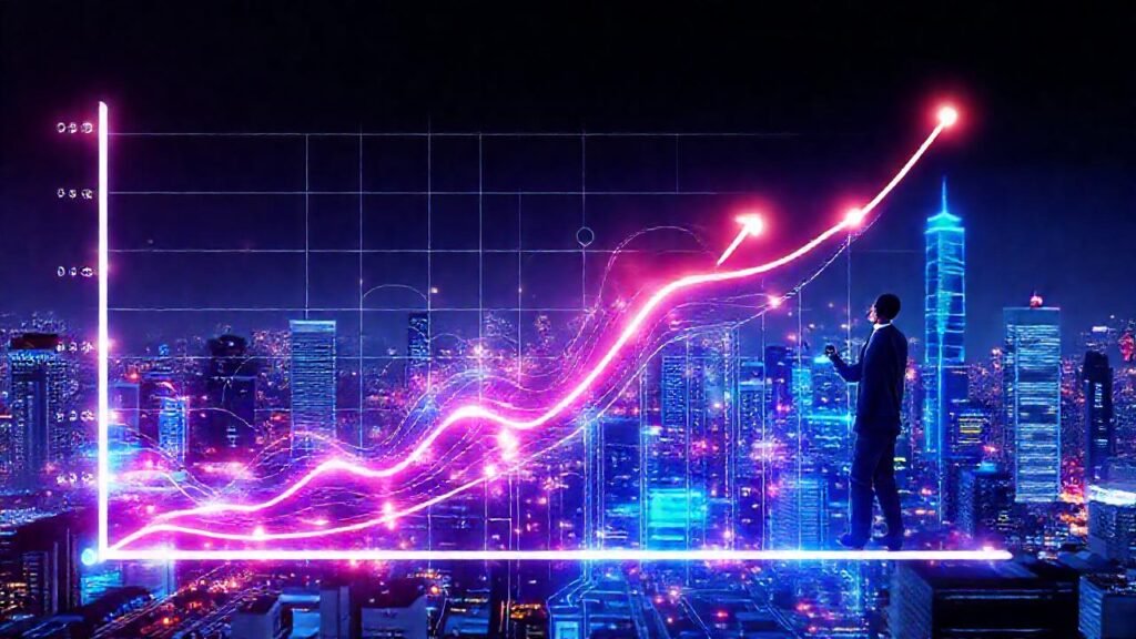 Crecimiento digital optimista en diseño moderno