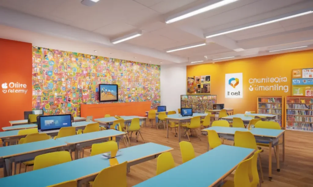 Un diseño moderno y colorido exhibe aprendizaje inspirador