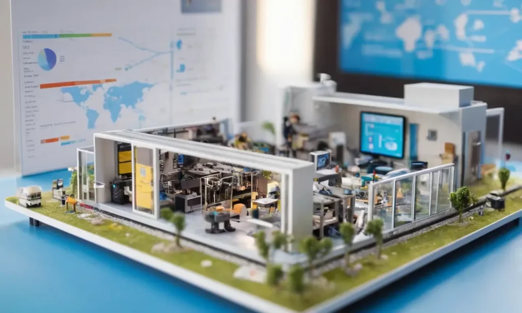 El diseño de papel muestra incubadoras y aceleradoras con gráficos de crecimiento