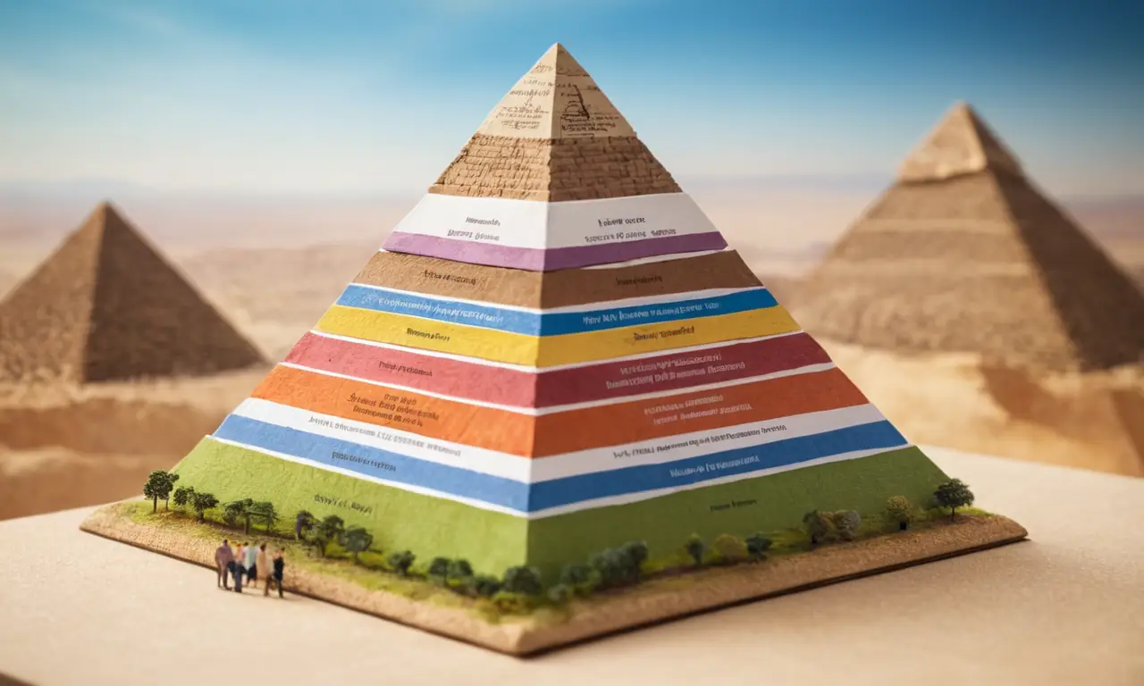 Es una guía visual de necesidades humanas basada en la pirámide de Maslow
