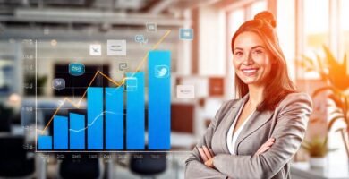 Éxito digital profesional y colorido