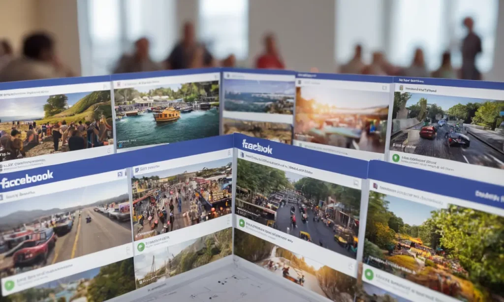 El papel tapiz muestra capturas de grupos de Facebook diversos