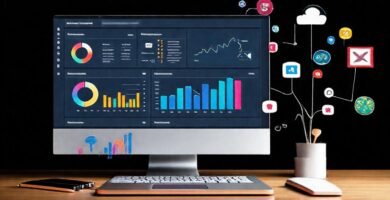 Panel digital moderno para redes sociales