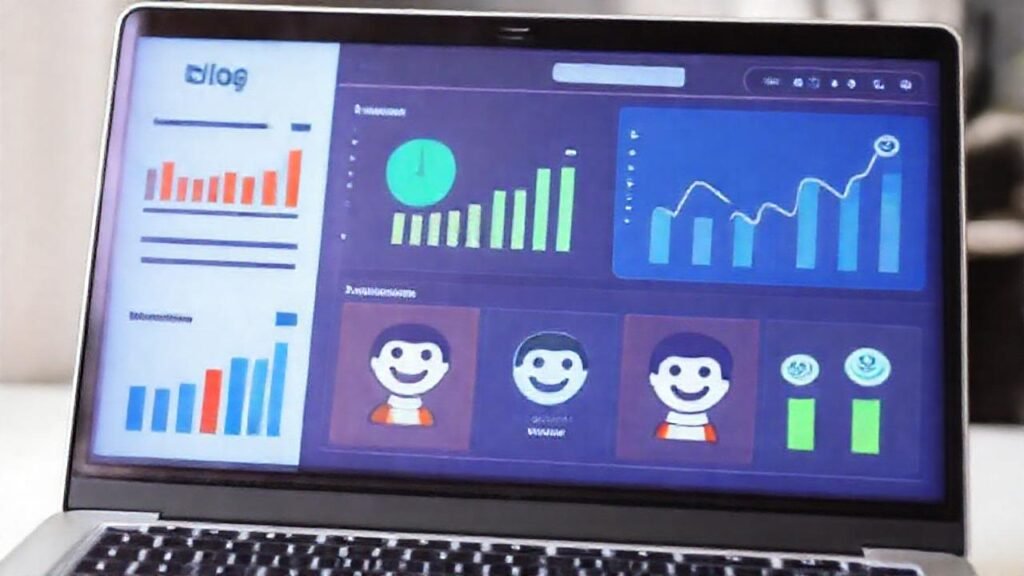 Interfaz de blog moderna y atractiva