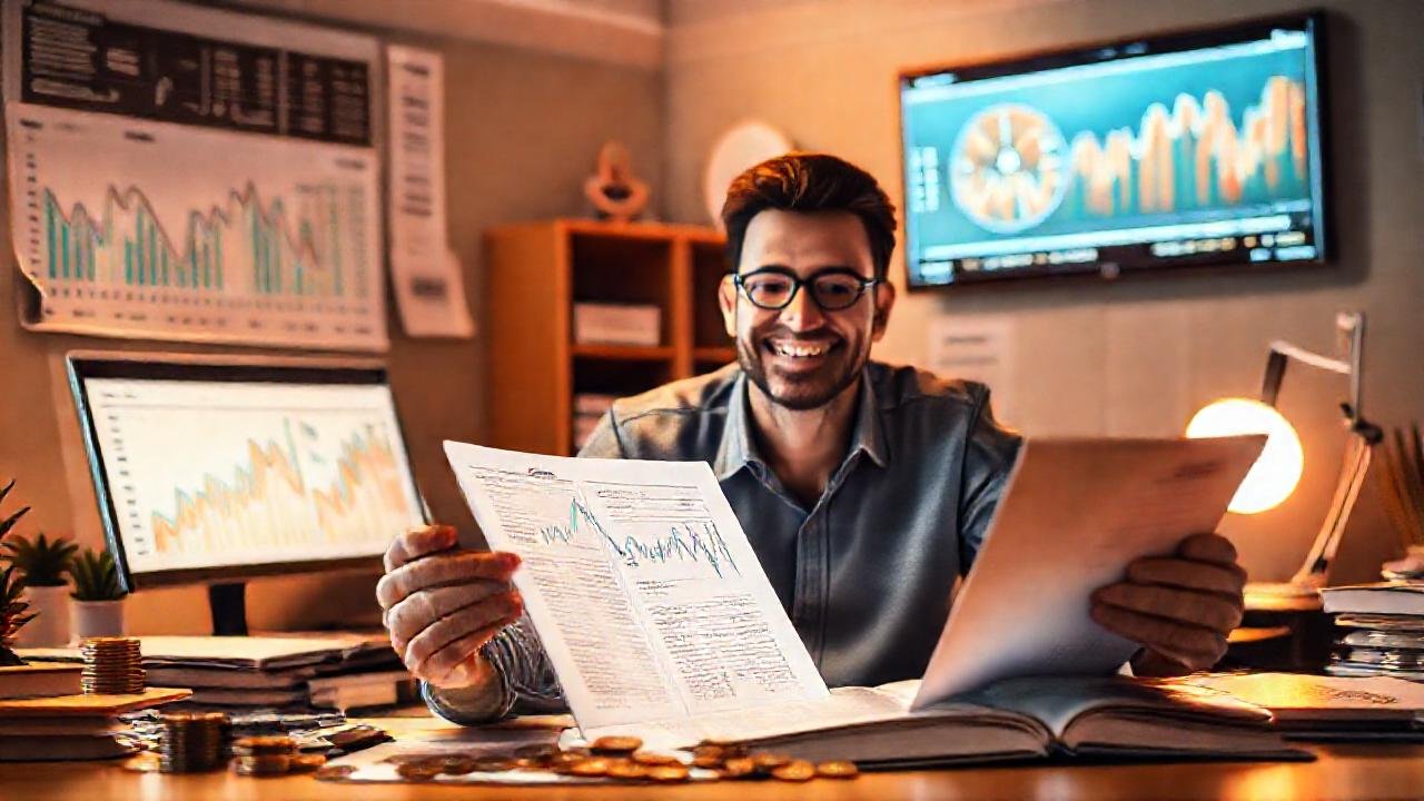 Éxito financiero moderno y brillante