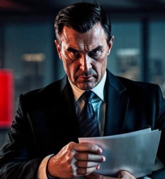 Un empresario serio enfrenta una crisis legal