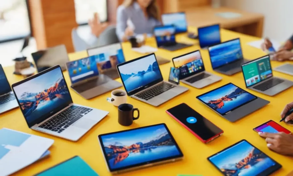 Imágenes de trabajo remoto y éxito digital