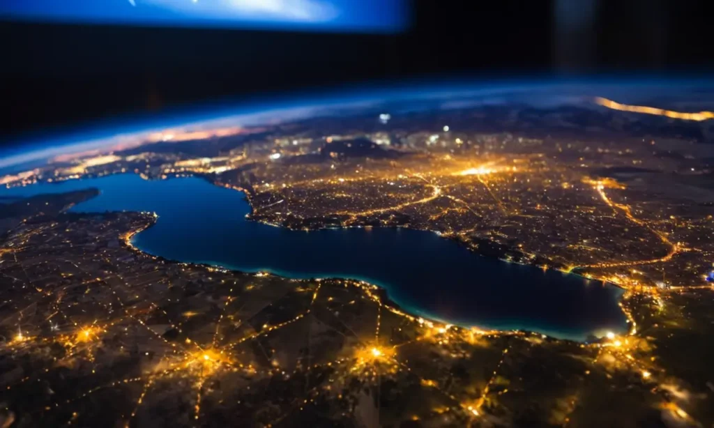 Diseño vibrante de streams celestiales y Facebook