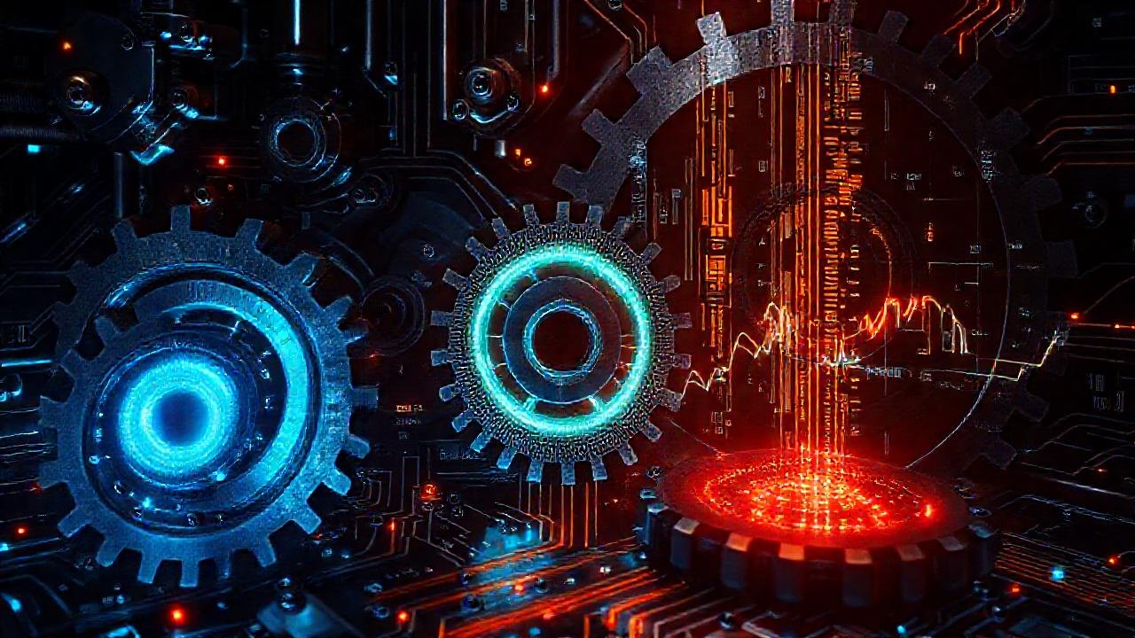 Tecnología industrial futurista y financiera