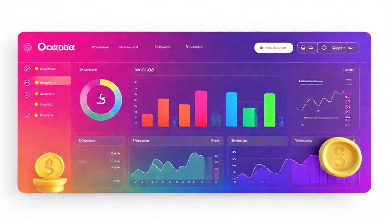 Panel web digital optimista y moderno