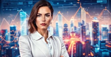 Éxito profesional en diseño futurista