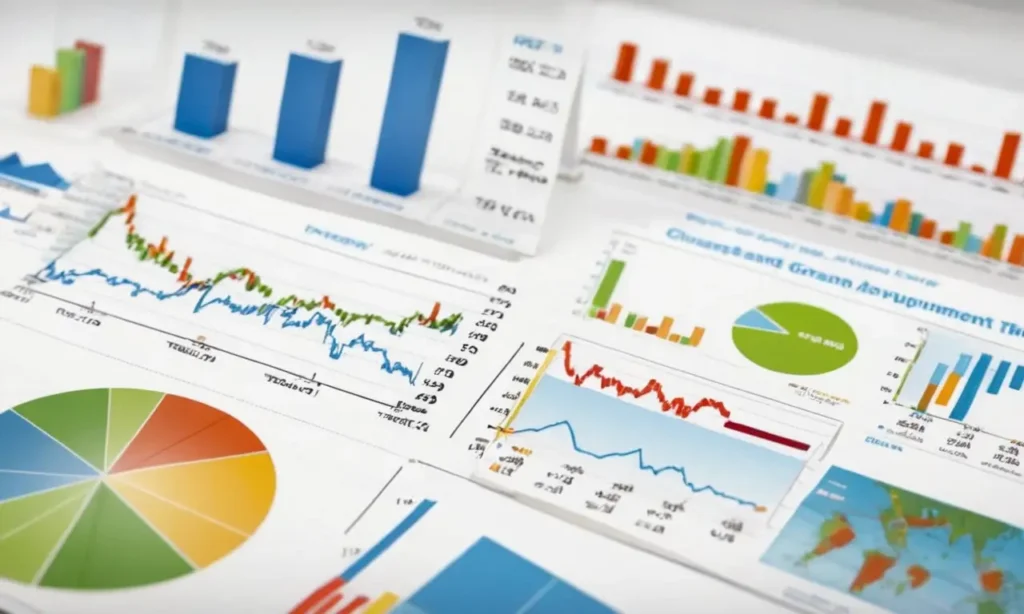 Gráficos y texto ilustran análisis técnico y de inversión