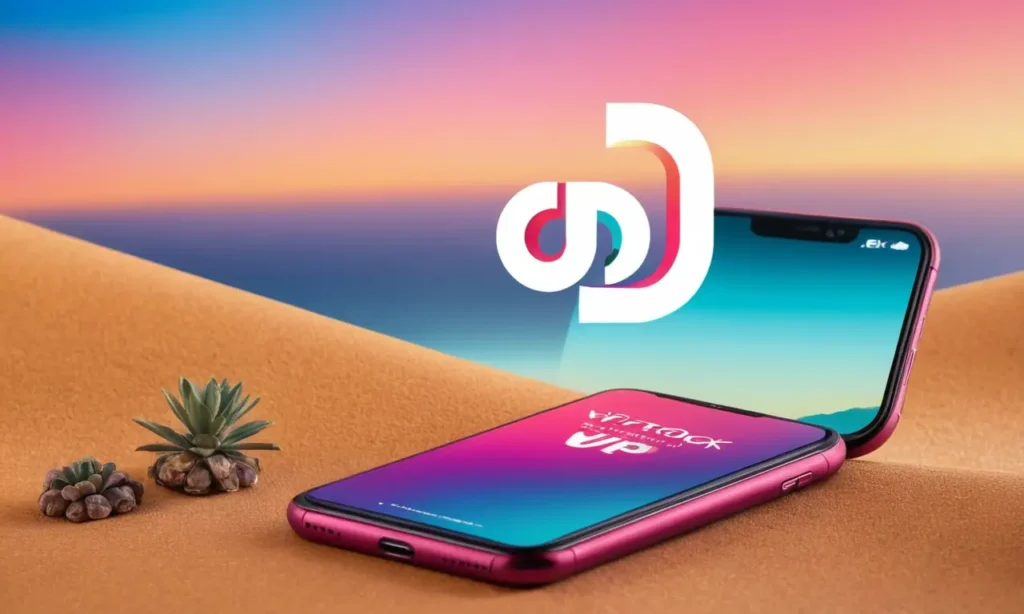 Fondo llamativo con iconos de TikTok y gradientes vibrantes