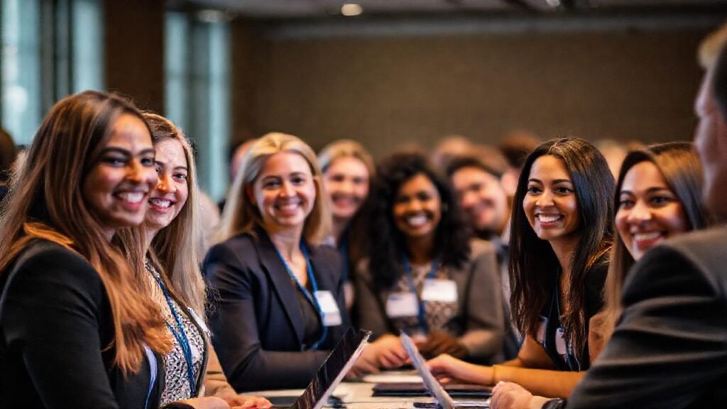 Redes profesionales vibrantes y optimistas