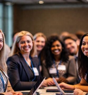 Redes profesionales vibrantes y optimistas