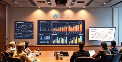 Presentan una startup buscando inversión en un ambiente moderno