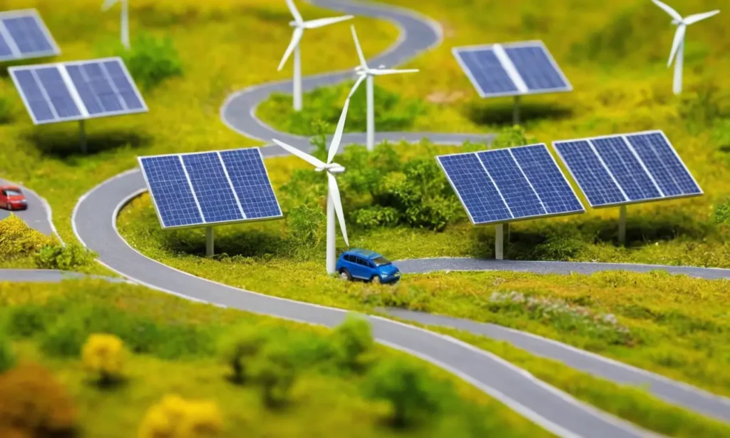 Energía sostenible y paisajes vibrantes