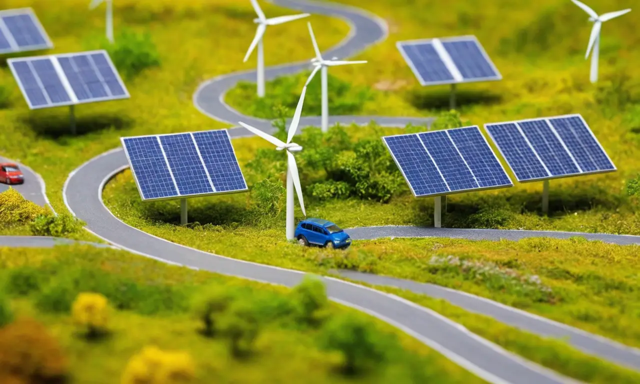 Energía sostenible y paisajes vibrantes