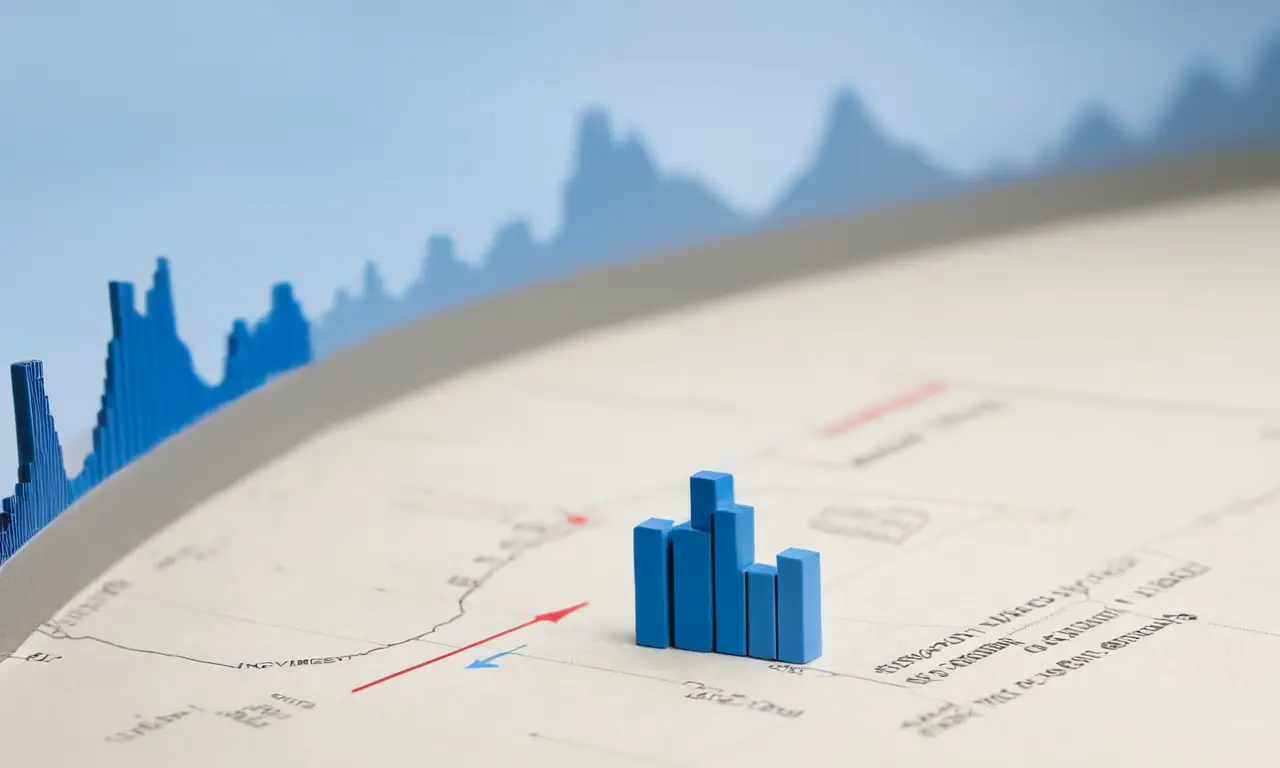 El papel tapiz muestra un perfil de riesgo y estrategia de inversión azul y gris