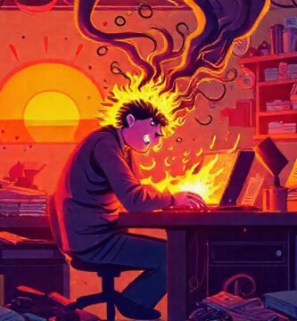 Un artista creativo supera el agotamiento