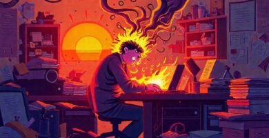 Un artista creativo supera el agotamiento