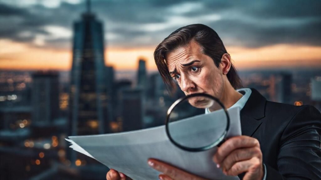 Ambiente corporativo serio y preocupado