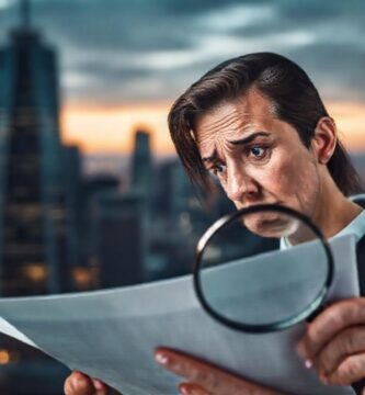 Ambiente corporativo serio y preocupado