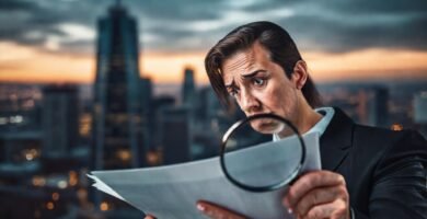 Ambiente corporativo serio y preocupado