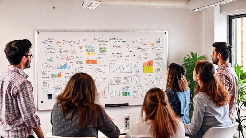 Equipo creativo genera ideas innovadoras