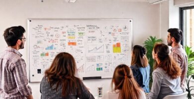 Equipo creativo genera ideas innovadoras