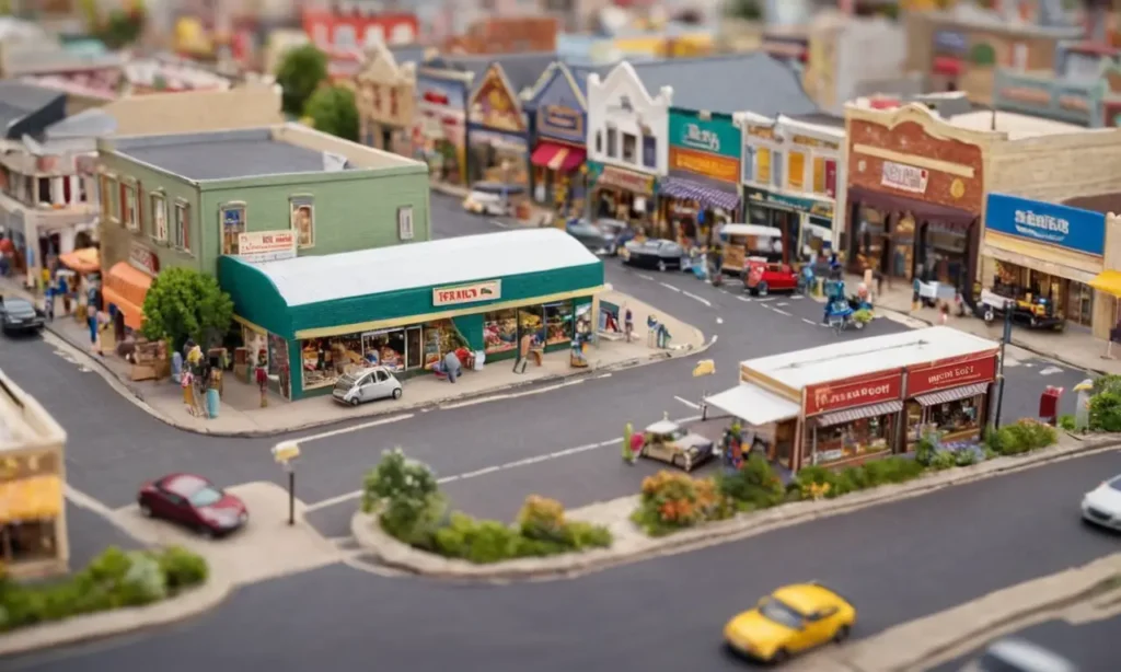 Muestra negocios locales prósperos y comercio regional