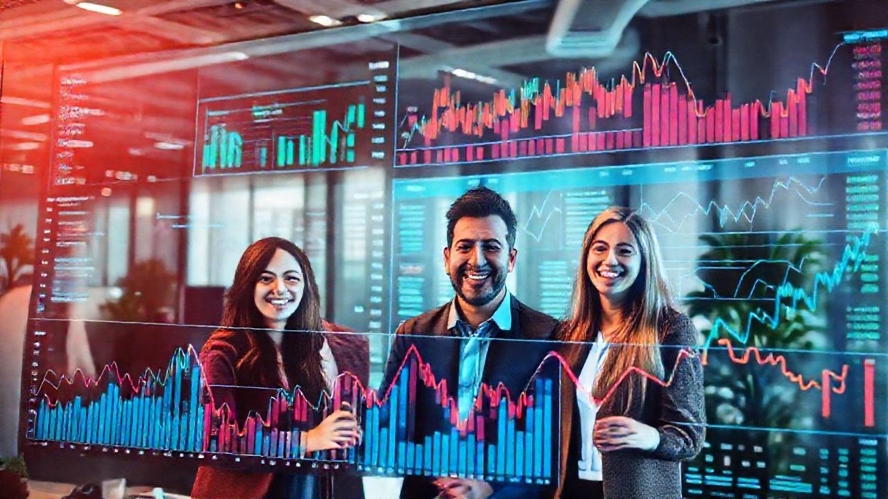 Gráficos financieros muestran inversiones exitosas