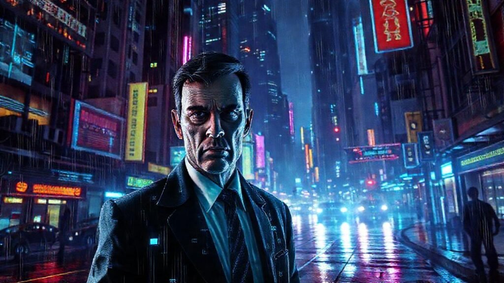 Ciudad cyberpunk refleja ansiedad y datos