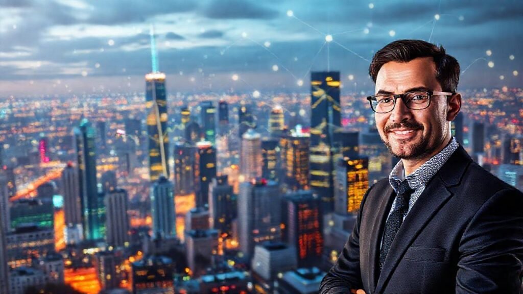 Ciudad digital moderna y conectada