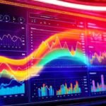 Un panel de control futurista visualiza datos