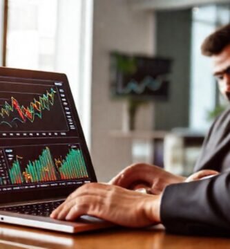 Datos financieros brillan en un entorno profesional