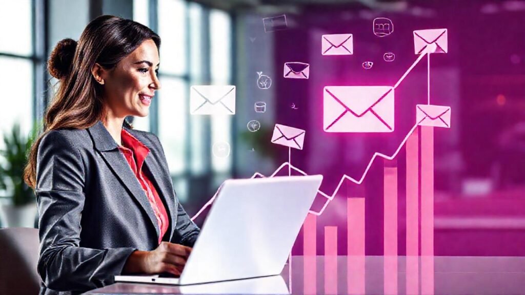 Éxito empresarial moderno y optimista