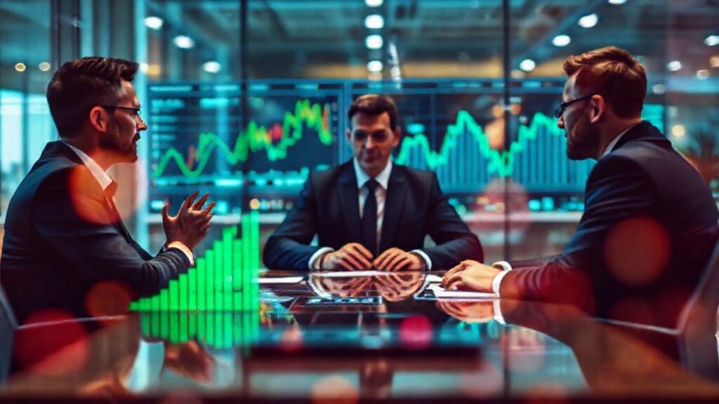 Gráficos financieros profesionales iluminan inversiones serias