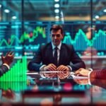 Gráficos financieros profesionales iluminan inversiones serias