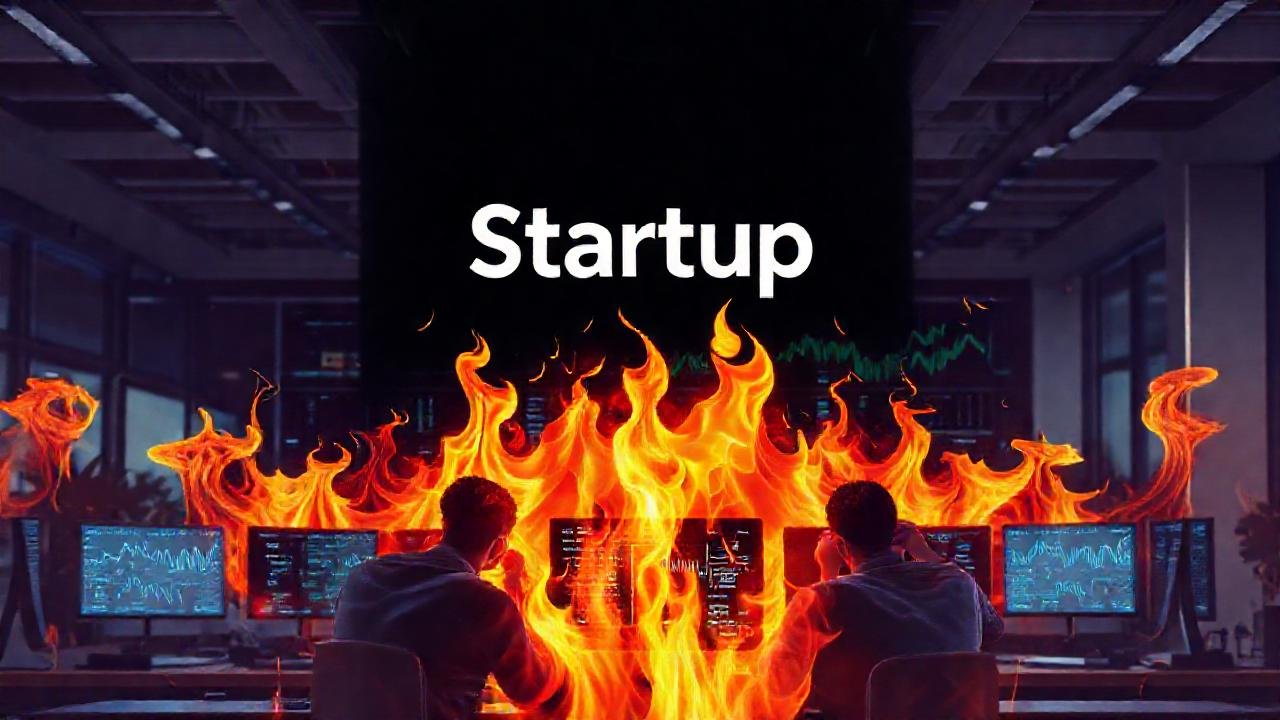 Emprendedores luchan con un logo dinámico