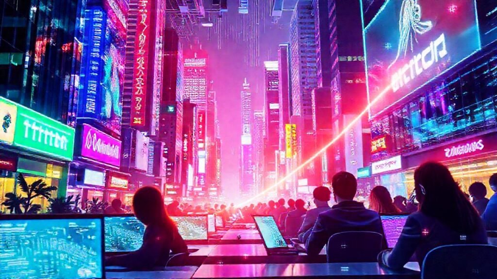 Ciudad digital futurista