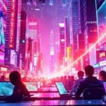 Ciudad digital futurista